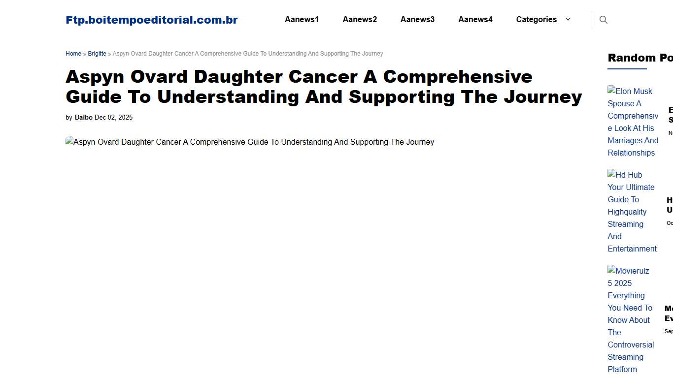 Aspyn Ovard Daughter Cancer A Comprehensive Guide To Understanding And Supporting The Journey