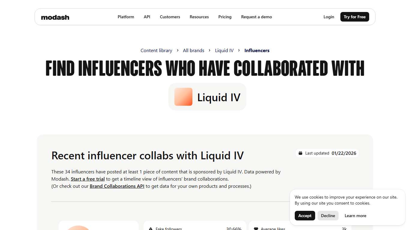 Liquid IV Influencers: See 34 Creators Sponsored by Liquid IV (Jan 2026)
